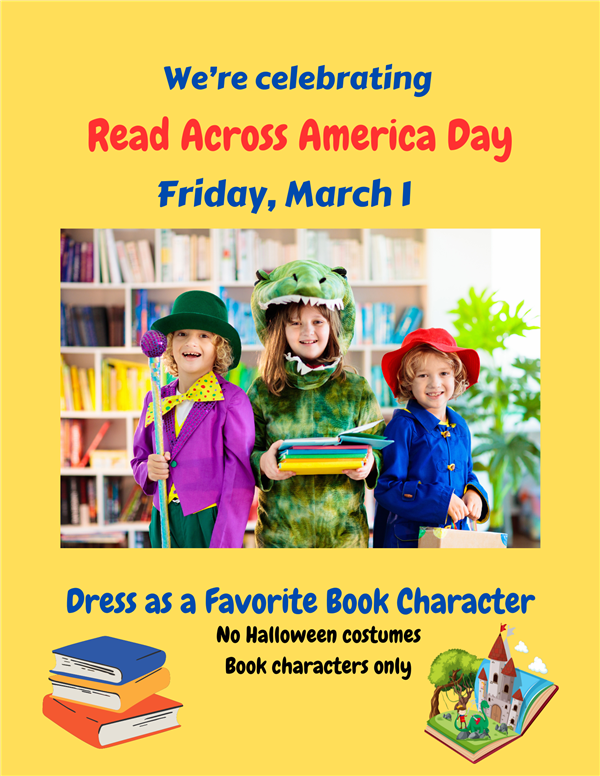  flyer for Read Across America Day